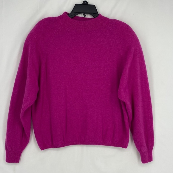 Richards & Jones Womens Large Vintage Pullover Sweater Fuchsia Pink Wool Angora - Picture 1 of 14